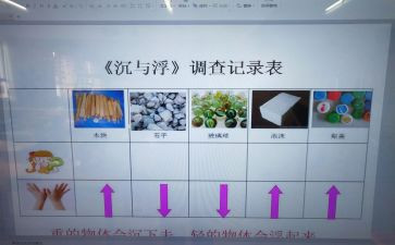 水果的沉与浮中班教案最新8篇