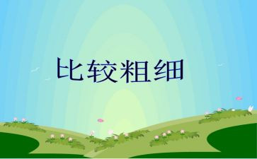 中班教案比较粗细教案8篇